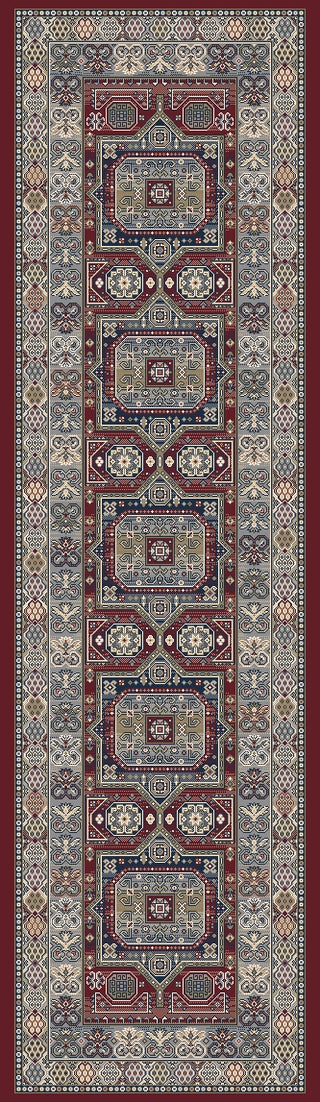 Dynamic Rugs Ancient Garden 57147 Red Area Rug Runner Image