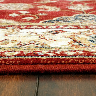 Dynamic Rugs Ancient Garden 57158 Red/Ivory Area Rug Detail