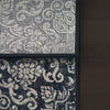 Dynamic Rugs Ancient Garden 57162 Steel Blue Area Rug Corner Shot