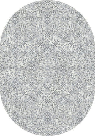 Dynamic Rugs Ancient Garden 57162 Silver/Grey Area Rug Oval Image