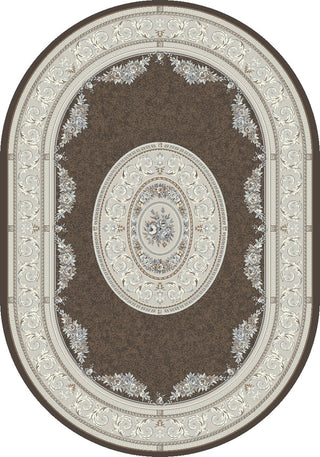 Dynamic Rugs Ancient Garden 57226 Brown/Cream Area Rug Oval Image