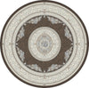 Dynamic Rugs Ancient Garden 57226 Brown/Cream Area Rug Round Image