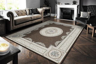 Dynamic Rugs Ancient Garden 57226 Brown/Cream Area Rug Room Scene Feature