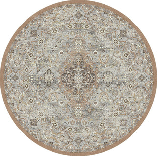 Dynamic Rugs Ancient Garden 57275 Beige/Multi Area Rug Round Image