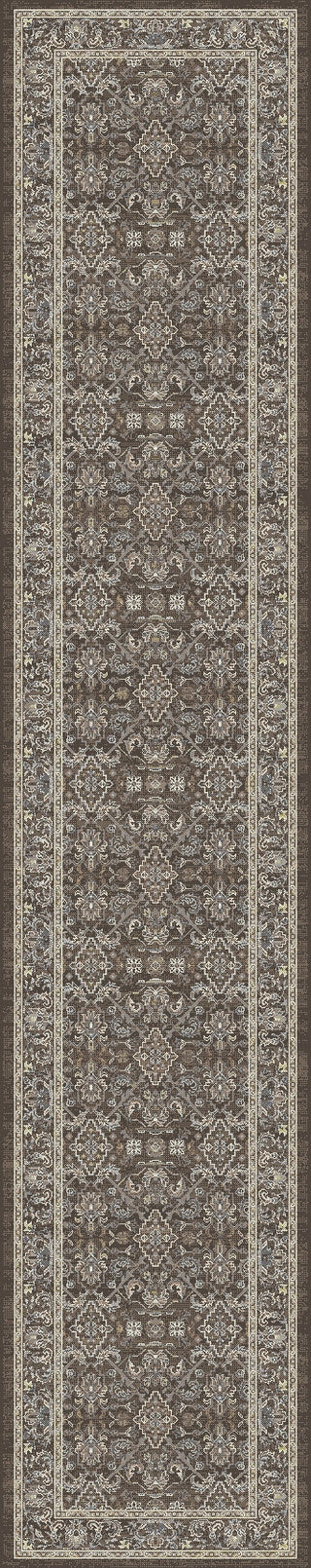 Dynamic Rugs Ancient Garden 57276 Dark Brown/Beige/Blue Area Rug Runner Image