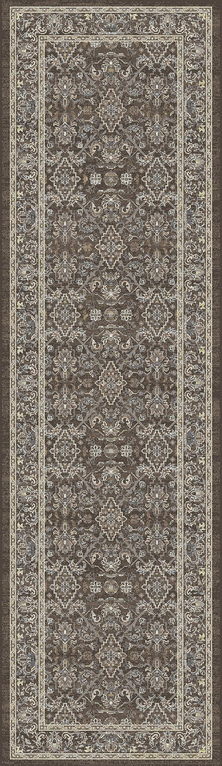 Dynamic Rugs Ancient Garden 57276 Dark Brown/Beige/Blue Area Rug Runner Image