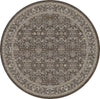 Dynamic Rugs Ancient Garden 57276 Dark Brown/Beige/Blue Area Rug Round Image