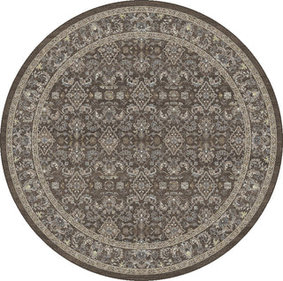 Dynamic Rugs Ancient Garden 57276 Dark Brown/Beige/Blue Area Rug Round Image