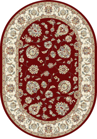 Dynamic Rugs Ancient Garden 57365 Red/Ivory Area Rug Oval Image