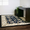 Dynamic Rugs Ancient Garden 57365 Blue/Ivory Area Rug Room Scene Feature