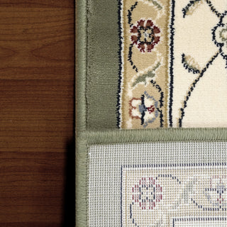 Dynamic Rugs Ancient Garden 57365 Green/Ivory Area Rug Corner Shot