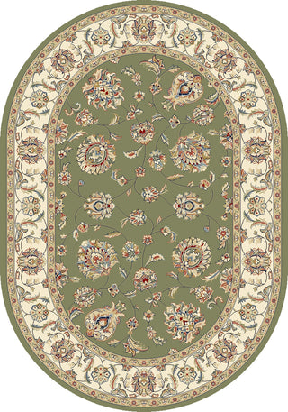 Dynamic Rugs Ancient Garden 57365 Green/Ivory Area Rug Oval Image