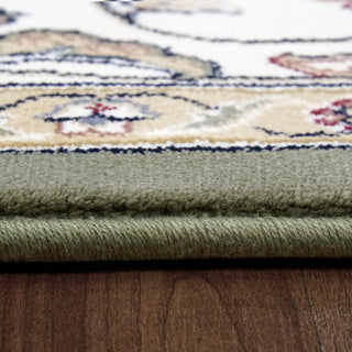 Dynamic Rugs Ancient Garden 57365 Green/Ivory Area Rug Detail