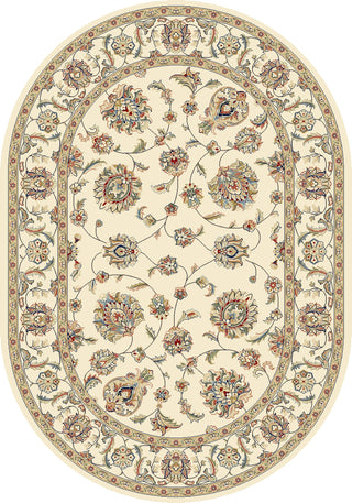 Dynamic Rugs Ancient Garden 57365 Ivory Area Rug Oval Image