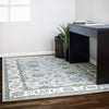 Dynamic Rugs Ancient Garden 57365 Grey/Cream Area Rug Room Scene Feature