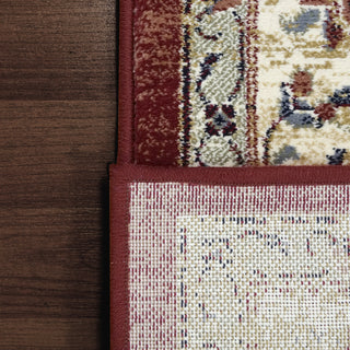 Dynamic Rugs Ancient Garden 57559 Red/Ivory Area Rug Corner Shot