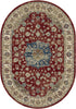 Dynamic Rugs Ancient Garden 57559 Red/Ivory Area Rug Oval Image