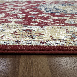 Dynamic Rugs Ancient Garden 57559 Red/Ivory Area Rug Detail