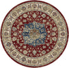 Dynamic Rugs Ancient Garden 57559 Red/Ivory Area Rug Round Image