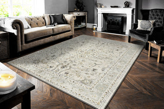 Dynamic Rugs Annalise 7605 Cream/Blue Area Rug Room Scene Feature