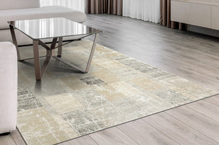 Dynamic Rugs Annalise 7610 Grey/Beige/Charcoal Area Rug Room Scene Feature