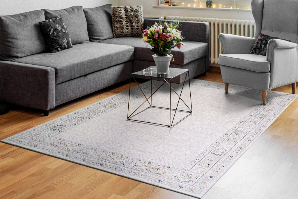 Dynamic Rugs Carson 5222 Ivory/Grey Area Rug Room Scene Feature