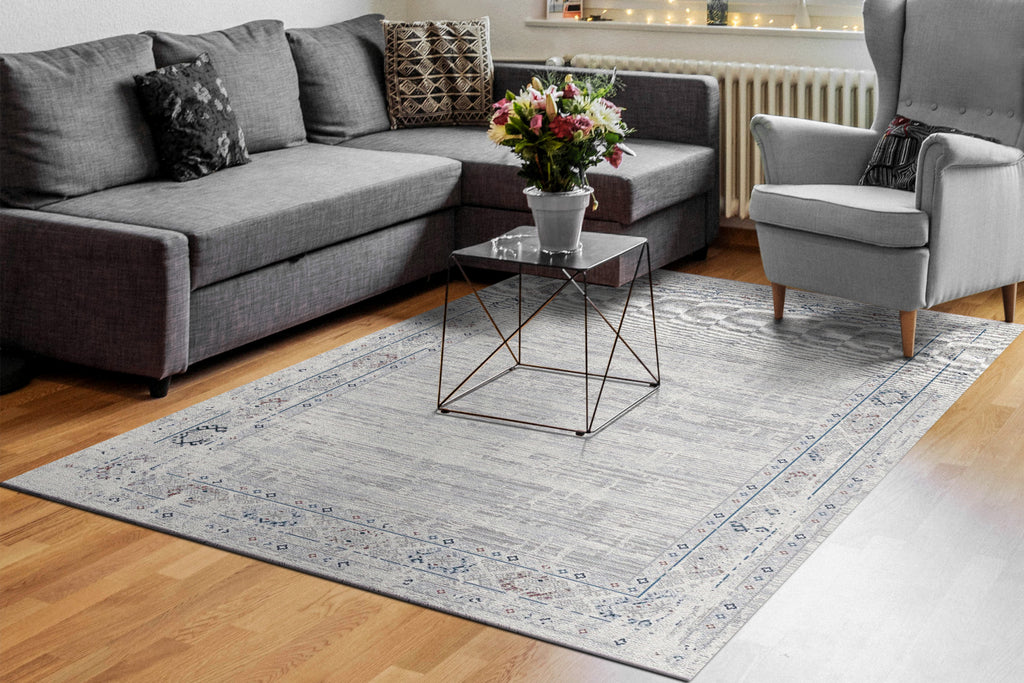 Dynamic Rugs Carson 5222 Grey/Ivory Area Rug Room Scene Feature