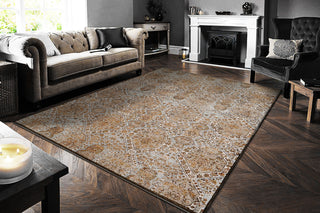 Dynamic Rugs Cullen 5700 Blue/Beige Area Rug Room Scene Feature