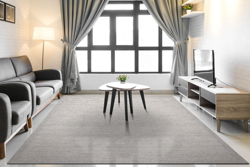 Dynamic Rugs Echo 8580 Light Beige Area Rug Room Scene Feature