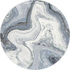 Dynamic Rugs Eclipse 63436 Grey/Cream Area Rug Round Image