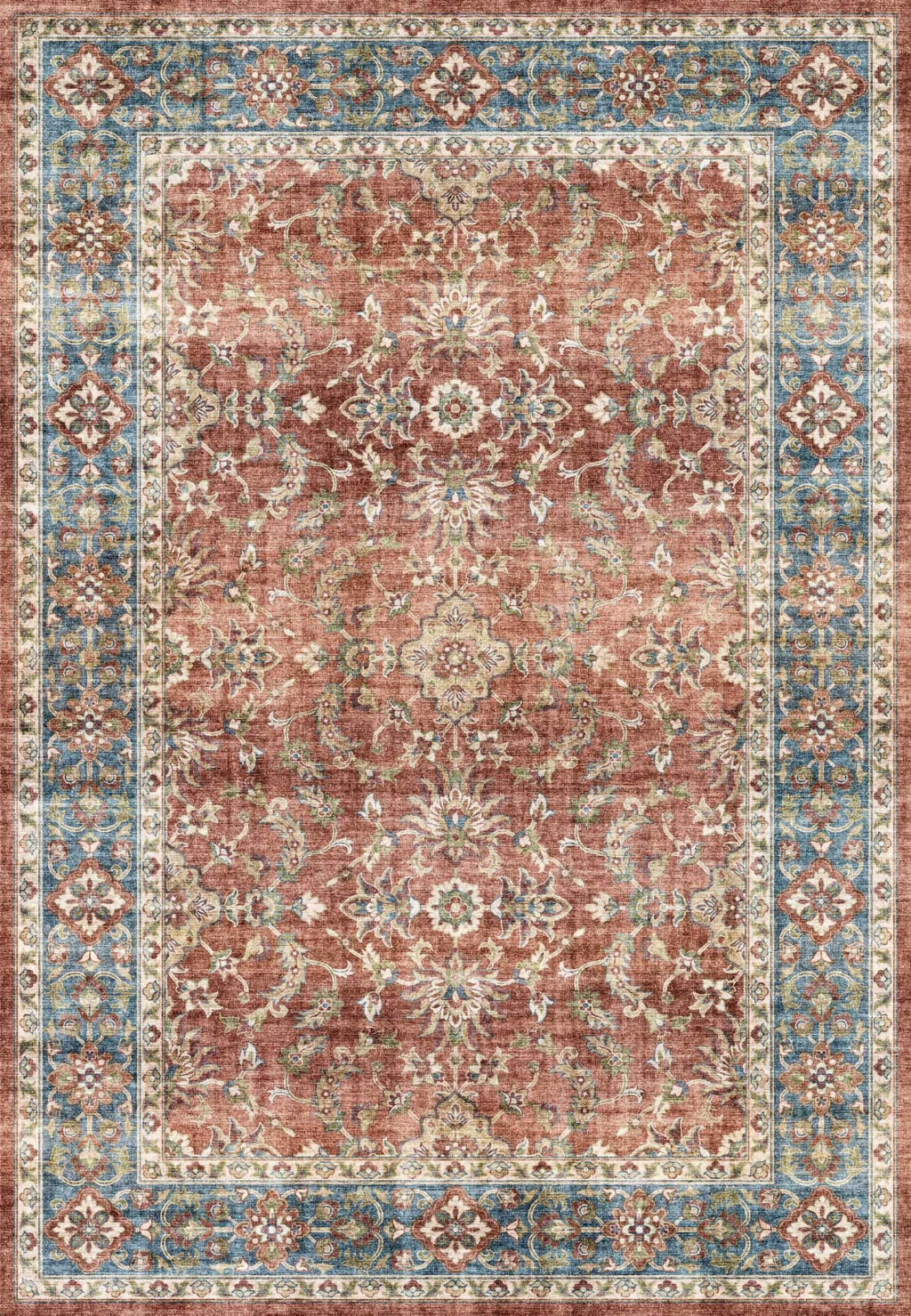 Dynamic Rugs Elise 6301 Red/Blue/Beige Area Rug – Incredible Rugs and Decor