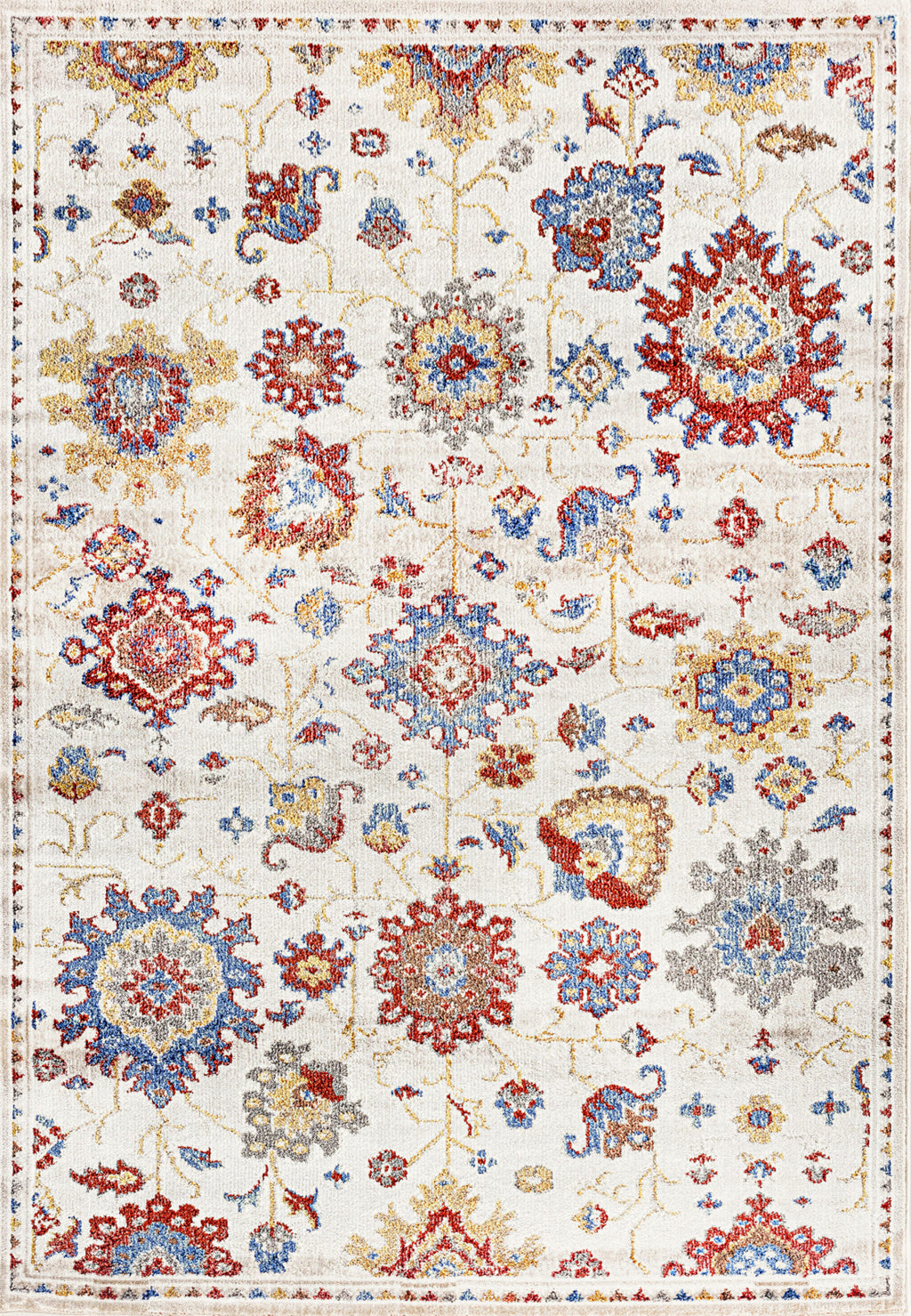 Dynamic Rugs Falcon 6800 Ivory/Grey/Blue/Red/Gold Area Rug – Incredible ...