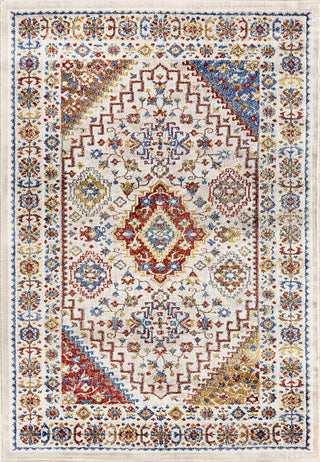 Dynamic Rugs Falcon 6801 Ivory/Grey/Blue/Red/Gold Area Rug