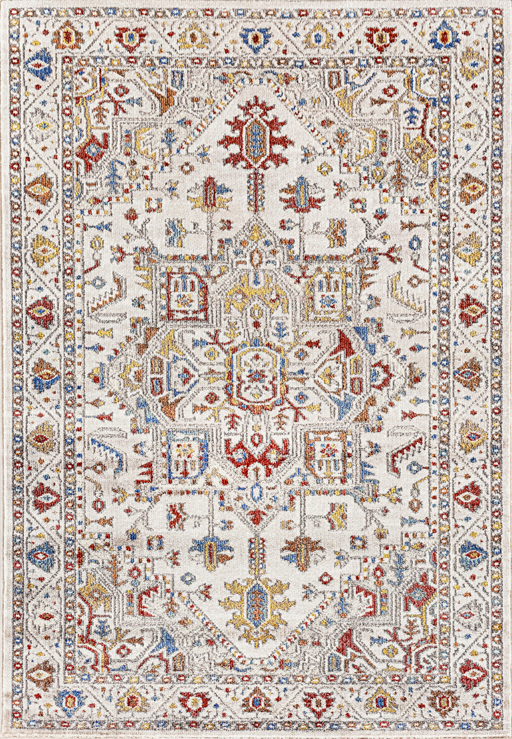 Dynamic Rugs Falcon 6805 Ivory/Grey/Blue/Red/Gold Area Rug – Incredible ...