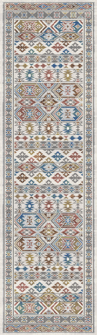 Dynamic Rugs Falcon 6807 Ivory/Grey/Blue/Red/Gold Area Rug