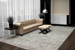 Dynamic Rugs Flare 14741 Beige/Ivory/Blue Area Rug Room Scene Feature