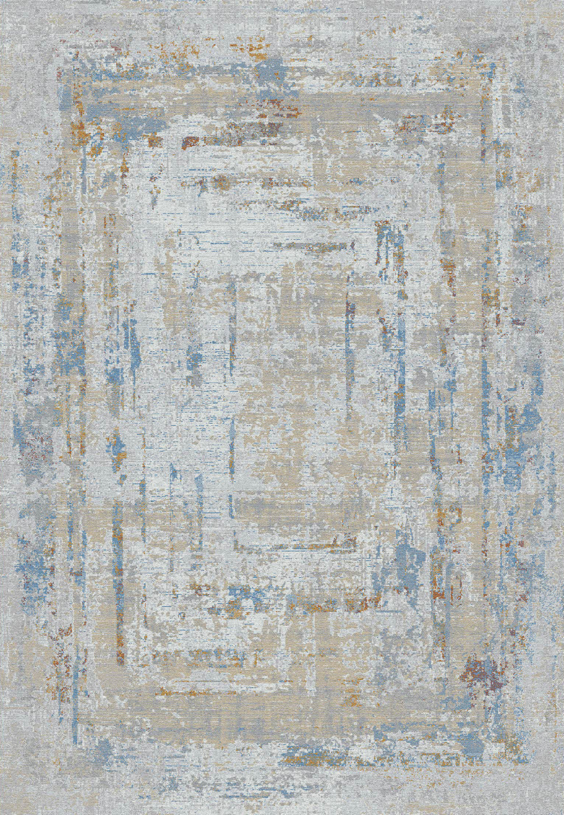 Dynamic Rugs Gold 1353 Cream/Silver/Gold/Blue Area Rug