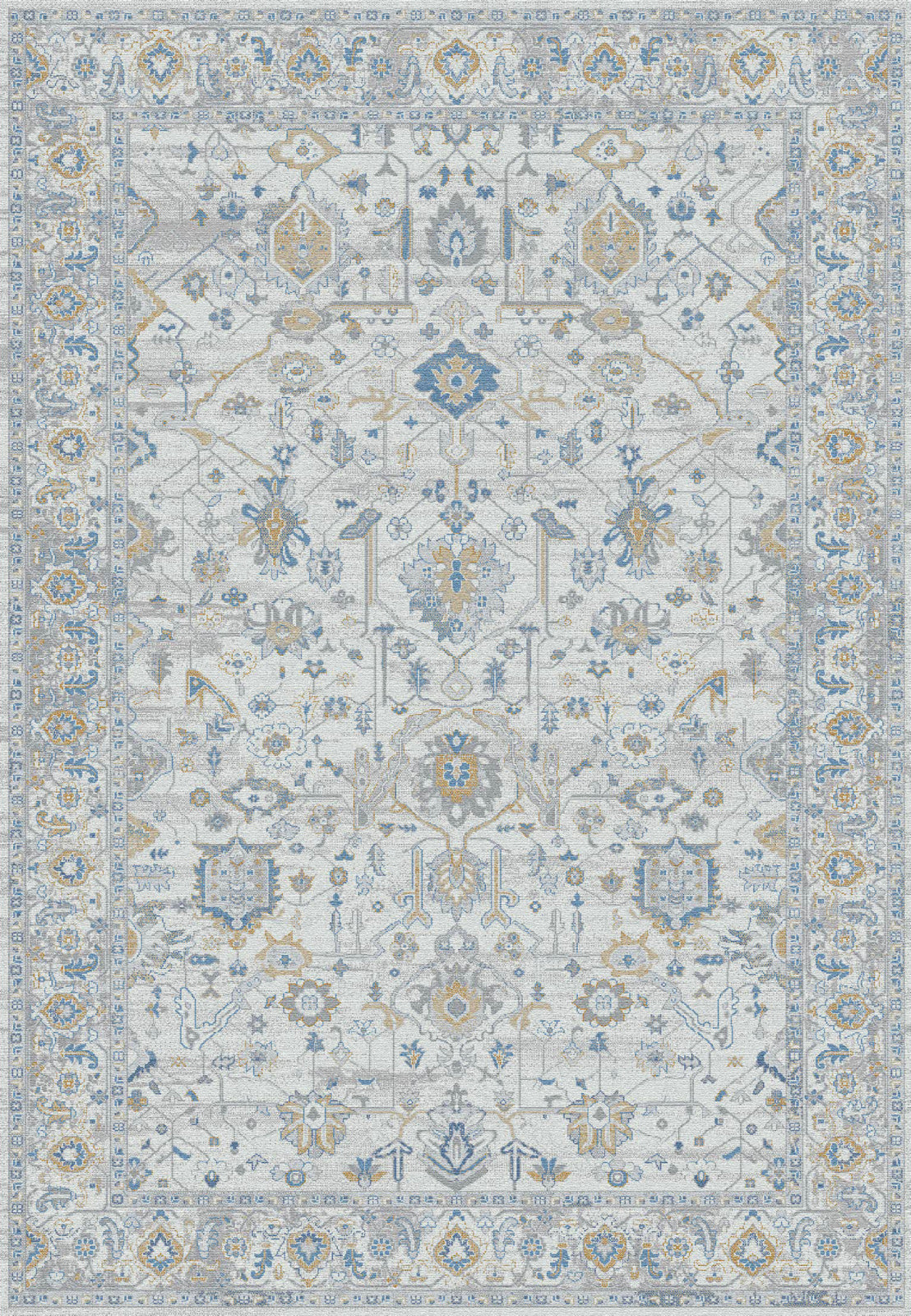 Dynamic Rugs Gold 1357 Cream/Silver/Gold Area Rug