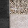 Dynamic Rugs Gold 1361 Grey/Ivory/Navy Area Rug Corner Shot