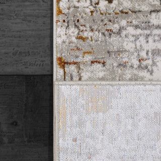 Dynamic Rugs Gold 1362 Grey/Ivory/Multi Area Rug Corner Shot