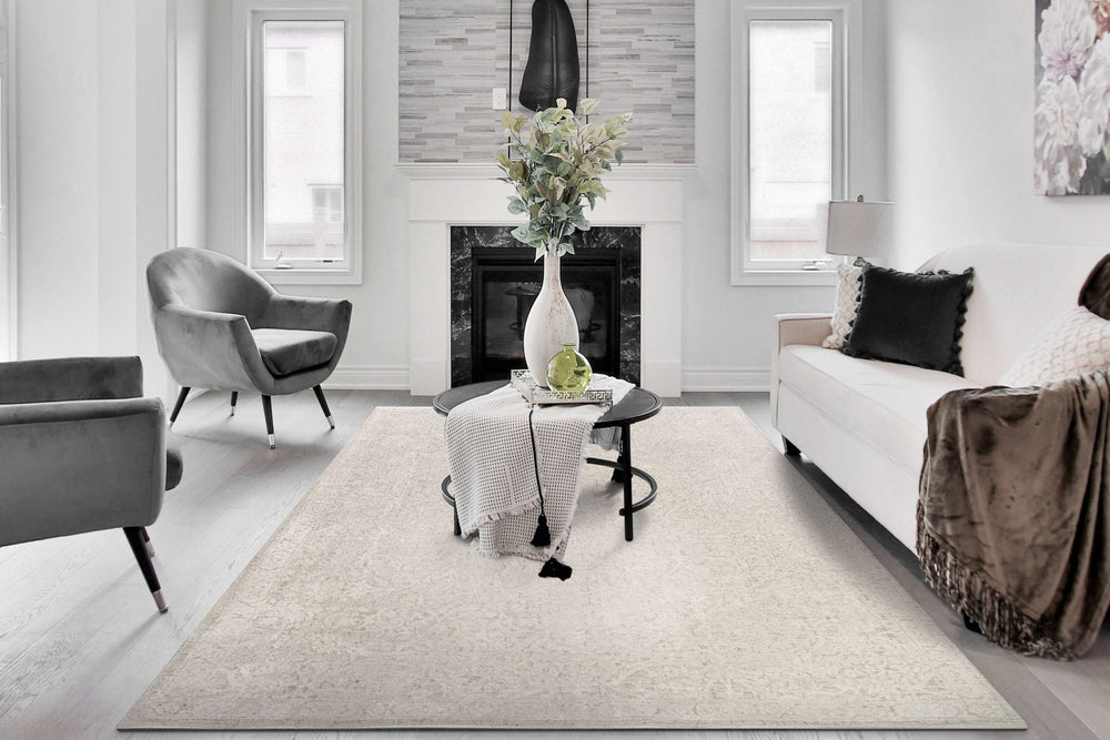 Dynamic Rugs Hamilton 10603 Cream Area Rug Room Scene Feature