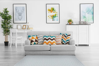 Dynamic Rugs Harmony 59019 Ivory/Blue Area Rug Room Scene Feature