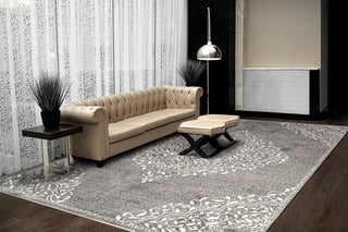 Dynamic Rugs Hera 3302 Grey/Ivory Area Rug Room Scene Feature