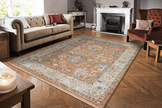 Dynamic Rugs Juno 6885 Rust/Ivory/Multi Area Rug Room Scene Feature