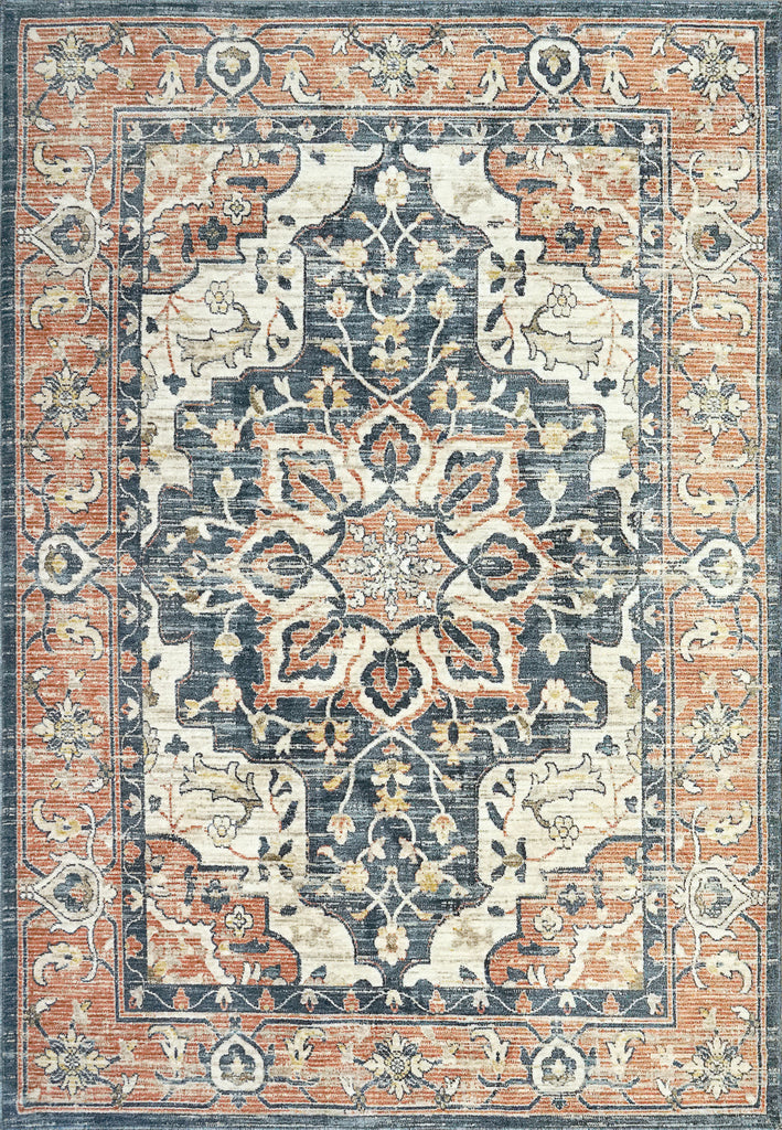 Dynamic Rugs Jupiter 3110 Beige/Navy/Copper Area Rug