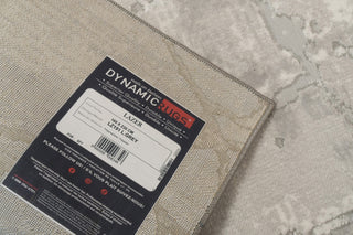 Dynamic Rugs Lazer 12676 Light Grey Area Rug Corner Shot