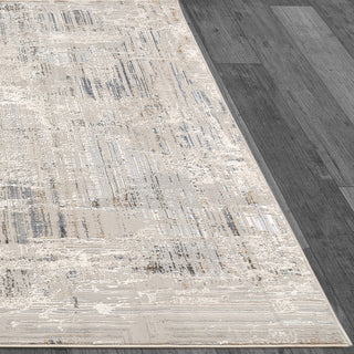 Dynamic Rugs Marina 8052 White/Grey Area Rug Corner Shot