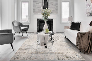 Dynamic Rugs Marina 8054 Grey/Rose Area Rug Room Scene Feature