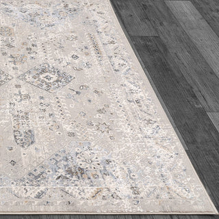 Dynamic Rugs Marina 8056 Grey/Blue Area Rug Corner Shot
