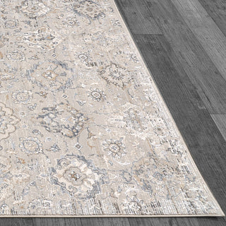 Dynamic Rugs Marina 8057 White/Grey Area Rug Corner Shot